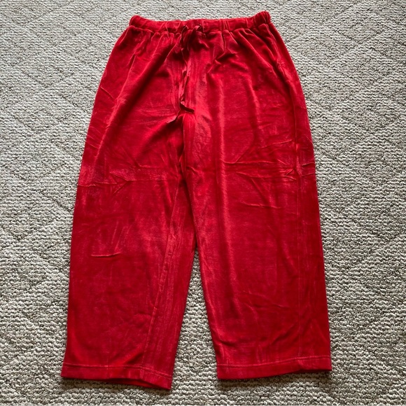 5/$15 Bobbie Brooks Bright Red Velour Sweatpants XL (18W) - Picture 2 of 7